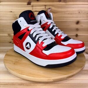 Airwalk Sneakers Mens 10.5 White Black Red Prototype 600F Skateboarding High Top